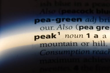 tepe Word'de bir sözlük. tepe kavramı.