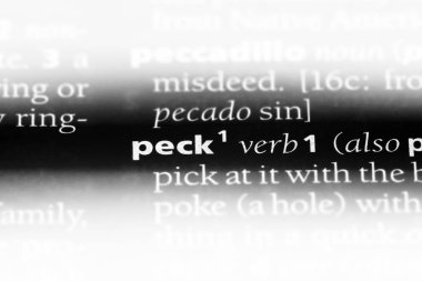 sözcük sözlükte peck. Peck kavramı.