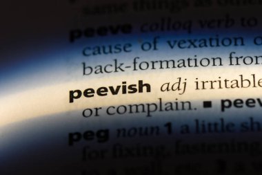 huysuz tek kelimeyle bir sözlük. huysuz kavramı.