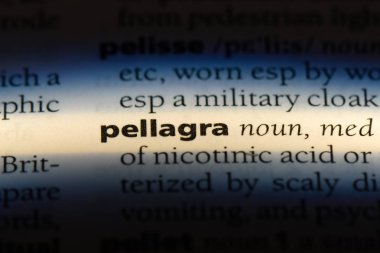 Pellagra Word'de bir sözlük. Pellagra kavramı.