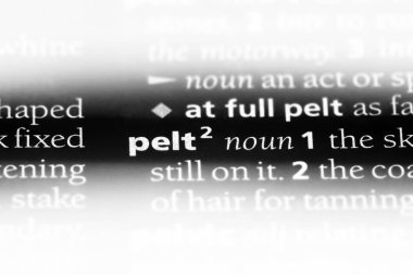 bir sözlüğü'ndeki sözcüğü postu. Pelt kavramı.