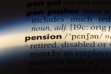 bir sözlüğü'ndeki sözcüğü emeklilik. emeklilik kavramı.