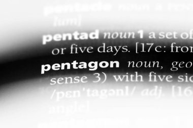 Pentagon Word'de bir sözlük. Pentagon kavramı.
