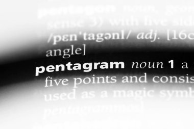 Pentagram Word'de bir sözlük. Pentagram kavramı.