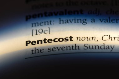 Pentecost Word'de bir sözlük. Pentecost kavramı.
