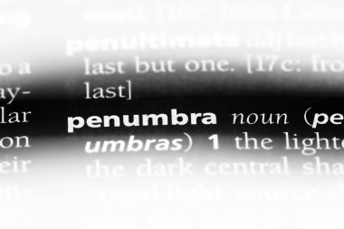 Penumbra Word'de bir sözlük. Penumbra kavramı.
