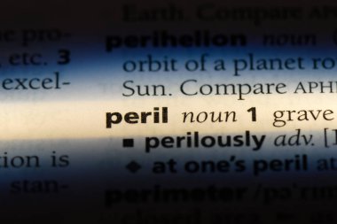 tehlike Word'de bir sözlük. tehlike kavram.