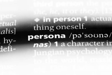 Persona Word'de bir sözlük. Persona kavramı.