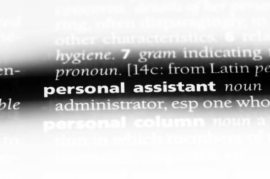 kişisel asistan Word'de bir sözlük. kişisel asistan kavramı.