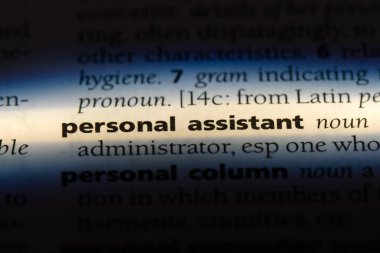 kişisel asistan Word'de bir sözlük. kişisel asistan kavramı.