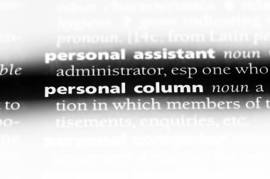 Kişisel sütun Word'de bir sözlük. Kişisel sütun kavramı.