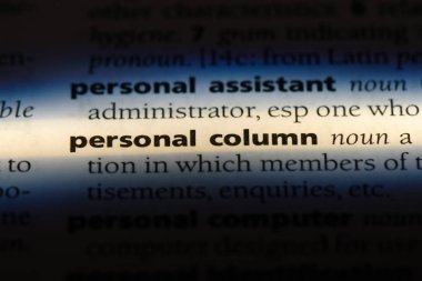 Kişisel sütun Word'de bir sözlük. Kişisel sütun kavramı.