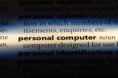 kişisel bilgisayar Word'de bir sözlük. kişisel bilgisayar kavramı.