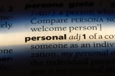 Kişisel sözcük sözlüğe. Kişisel kavramı.