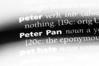 Peter pan kelimesi sözlük. Peter pan kavramı.