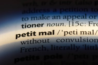 Petit mal Word'de bir sözlük. Petit mal kavramı.