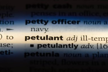 huysuz tek kelimeyle bir sözlük. huysuz kavramı.