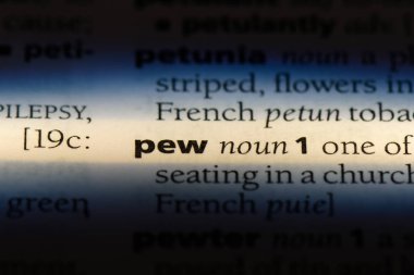 Pew Word'de bir sözlük. Pew kavramı.