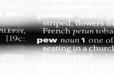 Pew Word'de bir sözlük. Pew kavramı.