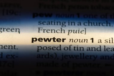 bir sözlüğü'ndeki kalaylı sözcüğü. kalay kavramı.