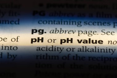 pH Word'de bir sözlük. pH kavramı.