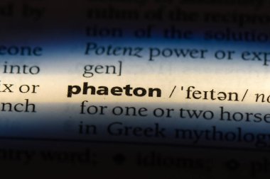 Phaeton Word'de bir sözlük. Phaeton kavramı.