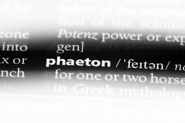 Phaeton Word'de bir sözlük. Phaeton kavramı.