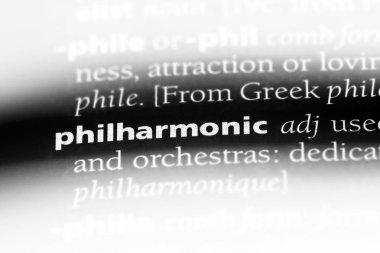 bir sözlüğü'ndeki Filarmoni sözcüğü. Filarmoni kavramı.