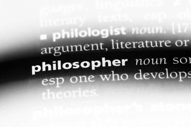 filozof Word'de bir sözlük. filozof kavramı.