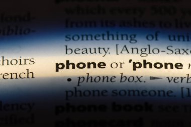 telefon Word'de bir sözlük. telefon genel kavram.