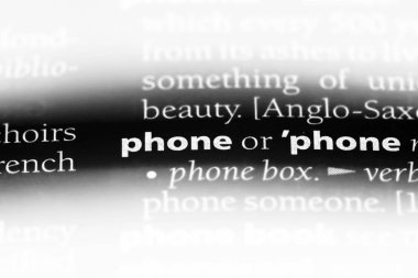 telefon Word'de bir sözlük. telefon genel kavram.