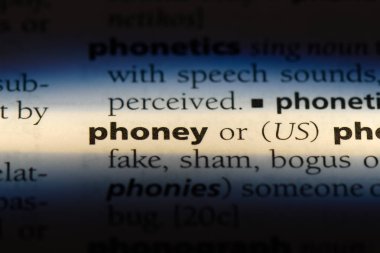 sahte tek kelimeyle bir sözlük. sahte kavramı.