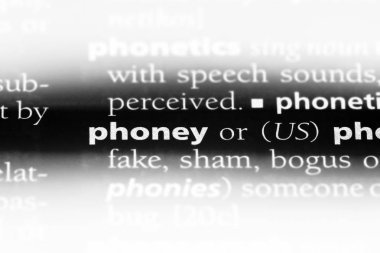 sahte tek kelimeyle bir sözlük. sahte kavramı.