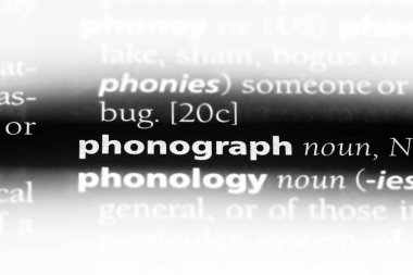 fonograf Word'de bir sözlük. fonograf kavramı.