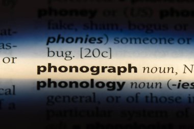 fonograf Word'de bir sözlük. fonograf kavramı.
