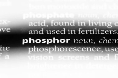 fosfor Word'de bir sözlük. fosfor kavramı.
