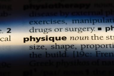 fiziksel Word'de bir sözlük. fiziksel kavramı.