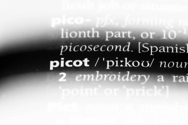 bir sözlüğü'ndeki sözcüğü picot. Picot kavramı.