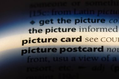 bir sözlüğü Picture bellek kartı Word'de. resmi kart kavramı.