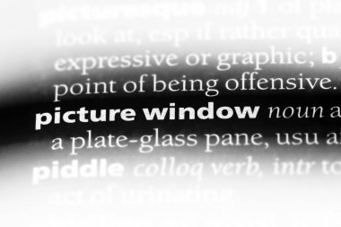 bir sözlüğü'ndeki resmi penceresi sözcüğü. resim pencere kavramı.