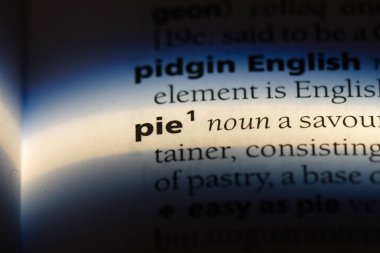 pasta Word'de bir sözlük. pasta kavramı.