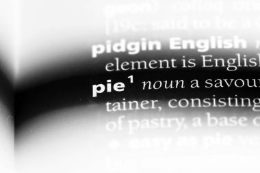 pasta Word'de bir sözlük. pasta kavramı.