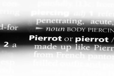 Pierrot Word'de bir sözlük. Pierrot kavramı.