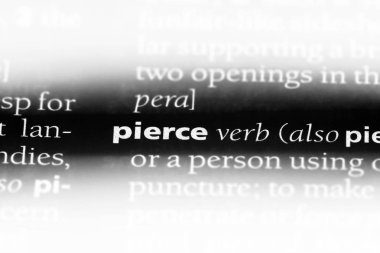 sözcük sözlükte pierce. kavram delip.