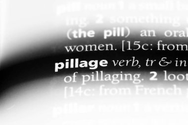 bir sözlüğü'ndeki sözcüğü yağma. yağma kavramı.