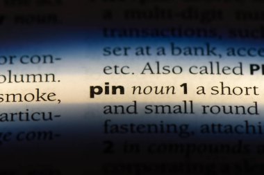 PIN Word'de bir sözlük. PIN kavramı.