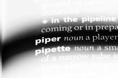 Piper Word'de bir sözlük. Piper kavramı.