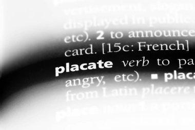 bir sözlüğü'ndeki sözcüğü yatıştırmak. kavram yatıştırmak.