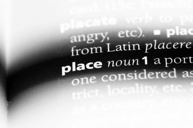 kelime sözlükte yer. yer kavramı.