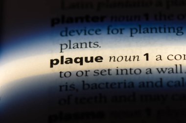 plak Word'de bir sözlük. plak kavramı.